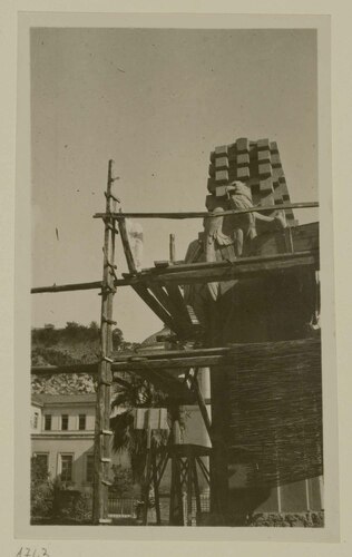 Monumento ai Caduti di Terracina in costruzione