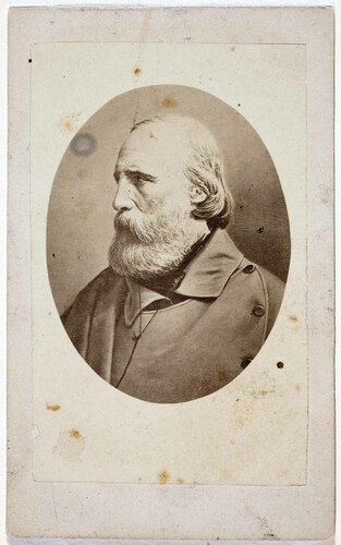 Ritratto di Giuseppe Garibaldi, di profilo