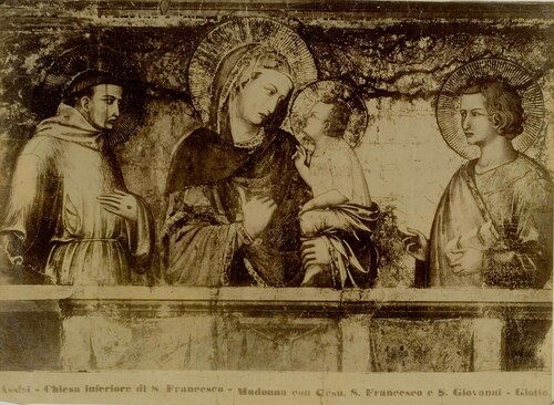 Assisi - Chiesa Inferiore di S.Francesco - Madonna con Ges�. S.Francesco e S.Giovanni