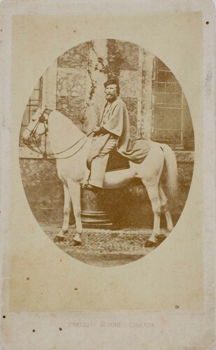Ritratto di Giuseppe Garibaldi a cavallo