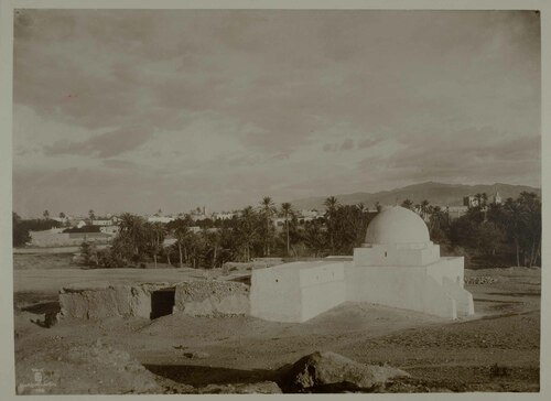 Tunisia (?). Veduta con moschea in primo piano