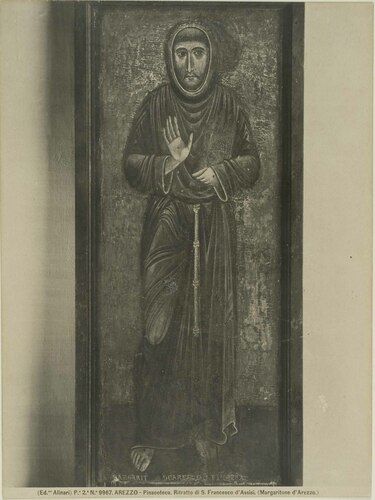 Arezzo - Pinacoteca. Ritratto di S. Francesco d'Assisi. ( Margaritone d'Arezzo.)