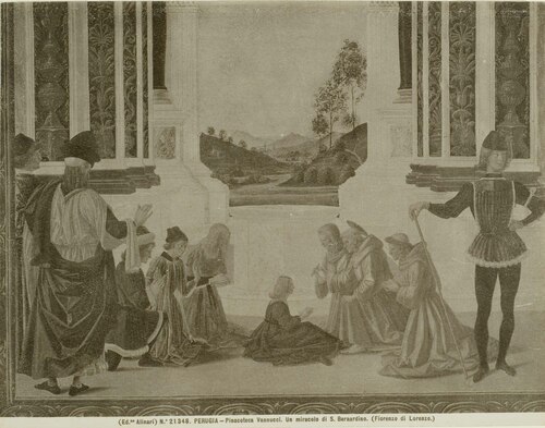 PERUGIA - Pinacoteca Vannucci. Un miracolo di S. Bernardino. (Fiorenzo di Lorenzo.)