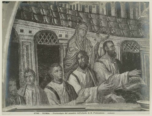 ROMA - Particolare del musaico dell'abside di S. Pudenziana