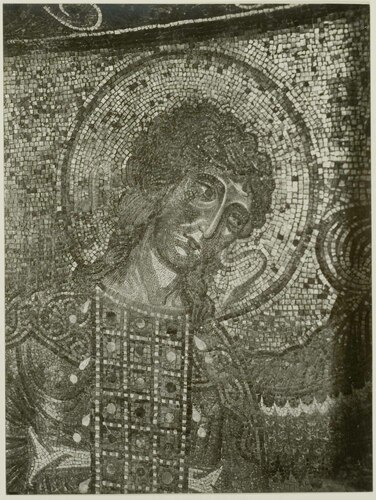Cattedrale di Cefal�. Particolare del mosaico absidale: Angelo