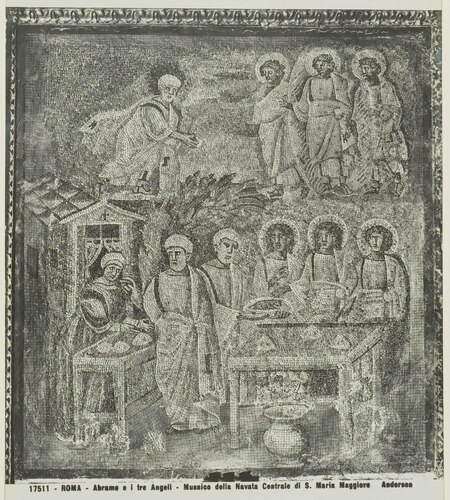 Roma - Abramo e i tre Angeli - Musaico della Navata Centrale di S. Maria Maggiore