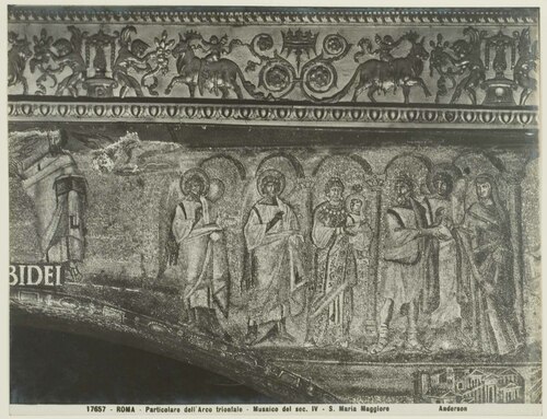 ROMA - Particolare dell'Arco trionfale - Musaico del sec. IV - S. Maria Maggiore