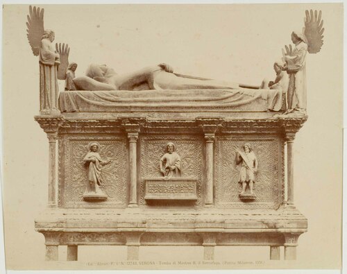 VERONA - Tomba di Mastino II, il Sarcofago. (Perina Milanese, 1351.)