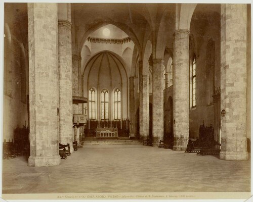 Ascoli - Piceno - Marche. Chiesa di San Francesco. L'Interno. (XIII Secolo)