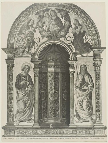 PERUGIA - Pinacoteca Vannucci. La Madonna in Gloria, nel basso, San Pietro e San Paolo. (Fiorenzo di Lorenzo)