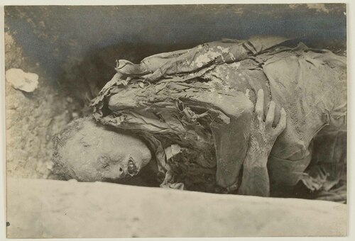 Il cadavere di Cangrande mummificato (imbalsamato)
