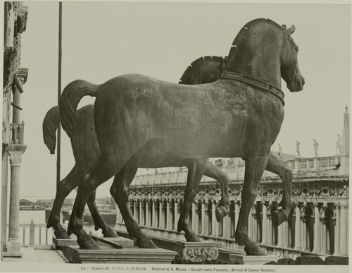 VENEZIA. Basilica di S. Marco. I Cavalli nella facciata (...)