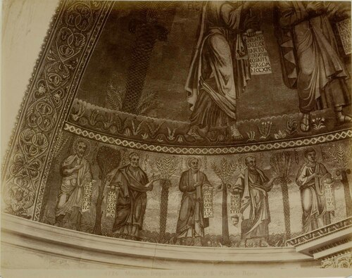 Mosaico fregio nell'Abside di S. Paolo - Roma