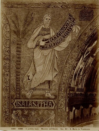 ROMA - Il profeta Isaia - Mosaico nell'Abside - Sec. XII - S. Maria in Trastevere