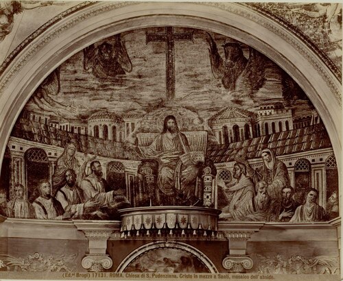 ROMA. Chiesa di S. Pudenziana. Cristo in mezzo a Santi, mosaico dell'abside