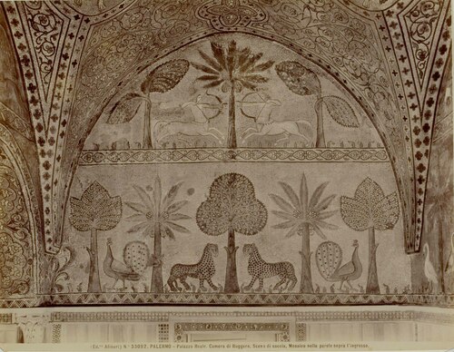 PALERMO - Palazzo Reale. Camera di Ruggero. Scena di caccia (...)