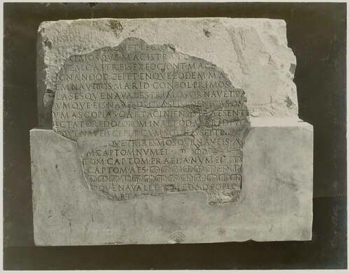 Marmo antico con iscrizione latina
