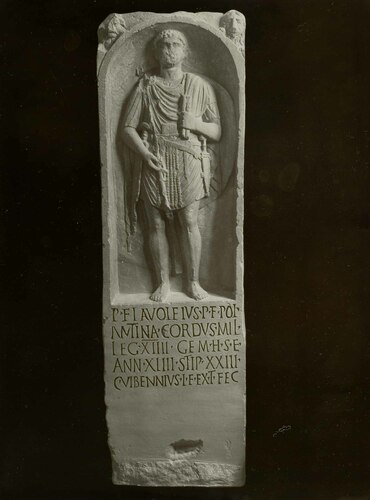 MAGONZA, Museo. Stele di P. Flavoleni