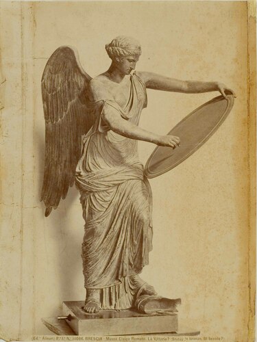 BRESCIA - Museo Civico Romano. La Vittoria? (Statua in bronzo, III Secolo?)