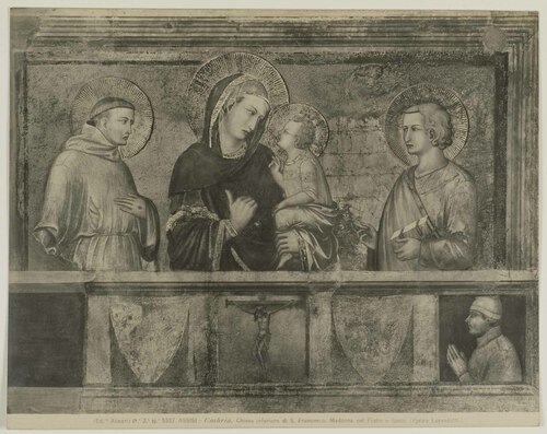 ASSISI - Umbria. Chiesa inferiore di San Francesco. Madonna col Figlio e Santi. (Pietro Lorenzetti.)