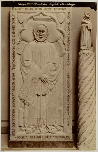 Bologna. Museo Civico Archeologico. Pietra tombale di Geremia Angelelli (giurista)