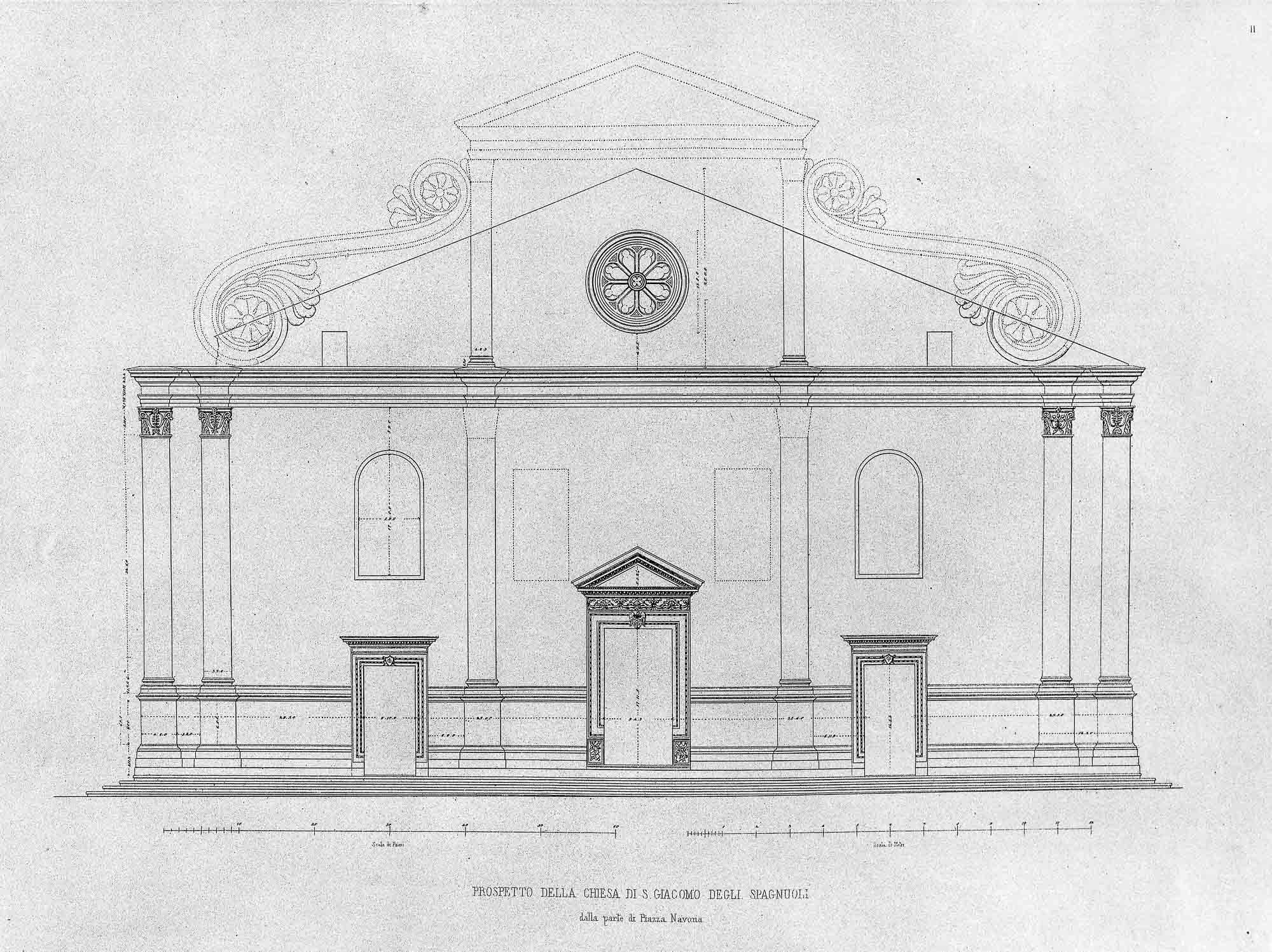 Anonimo Prospetto chiesa San Giacomo degli Spagnoli