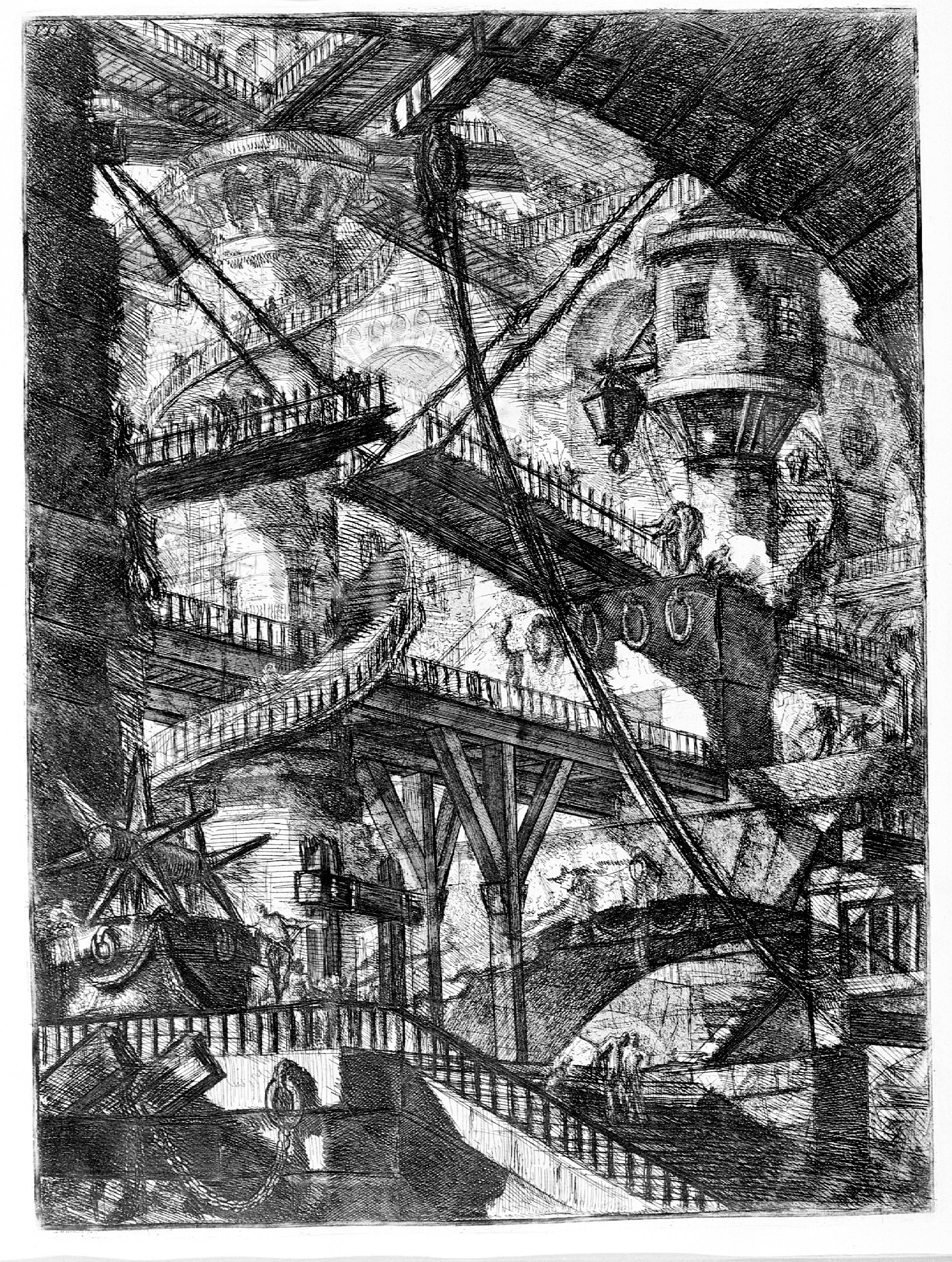 Carcere VII. Capriccio con scale e ponte levatoio. II edizione.<br>© Roma, Istituto centrale per la grafica.